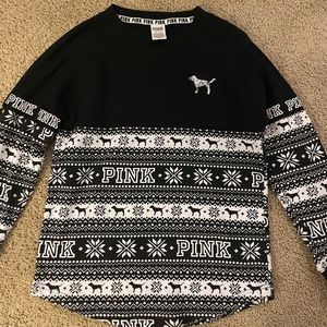 Pink Holiday Crew Sweatshirt